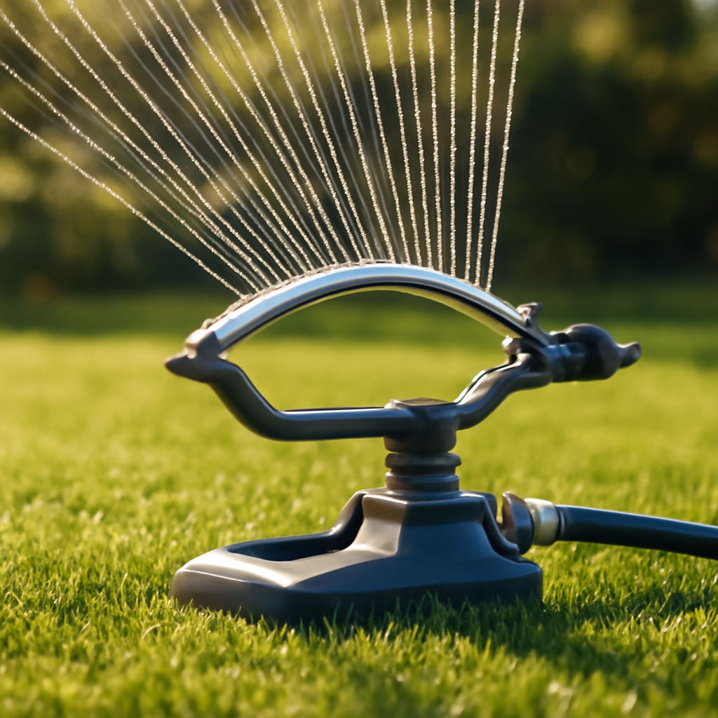 Guide d'achat : Arroseur oscillant pour un jardin zen – Utilisation au jardin (IA)