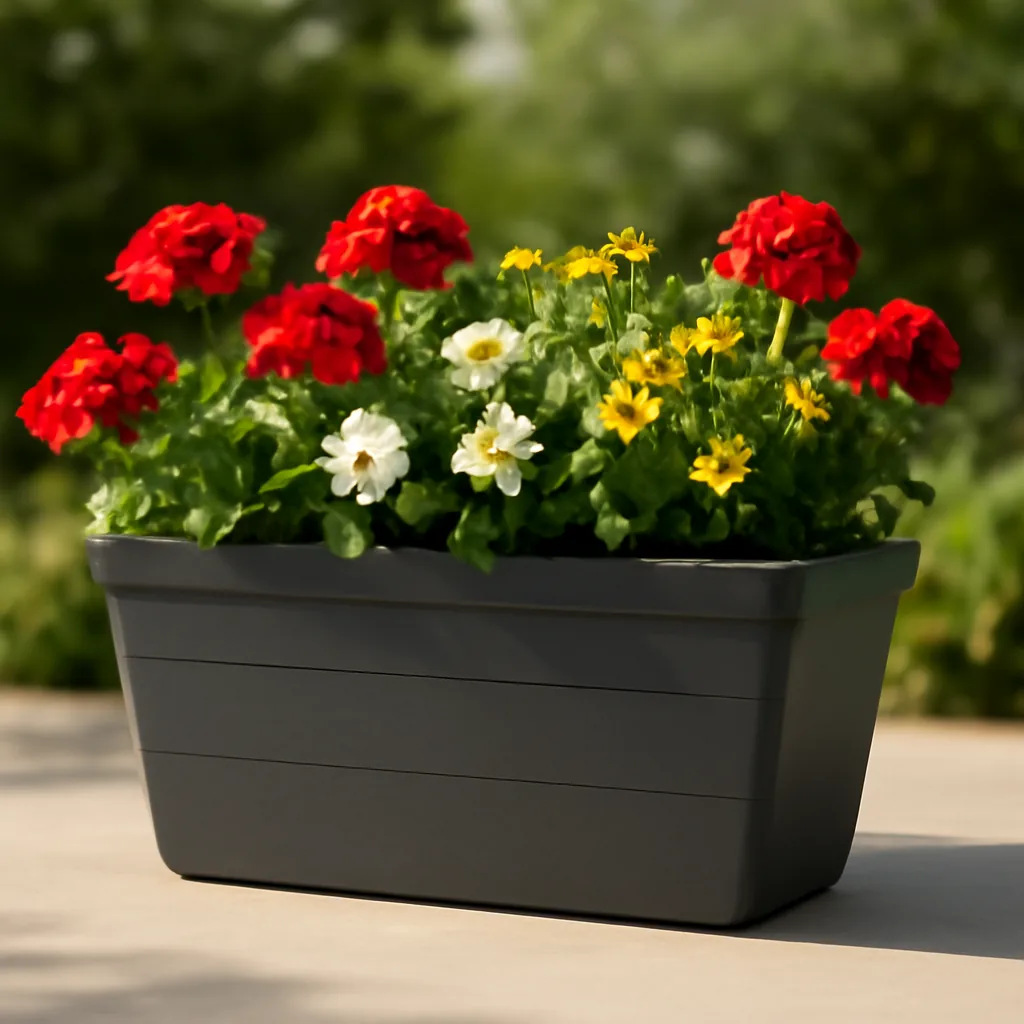 Guide d'achat : Bac à fleurs pour jardin et balcon – Utilisation au jardin (IA)