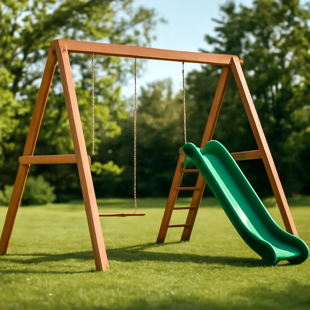Balançoire avec toboggan : guide d'achat complet – Utilisation au jardin (IA)