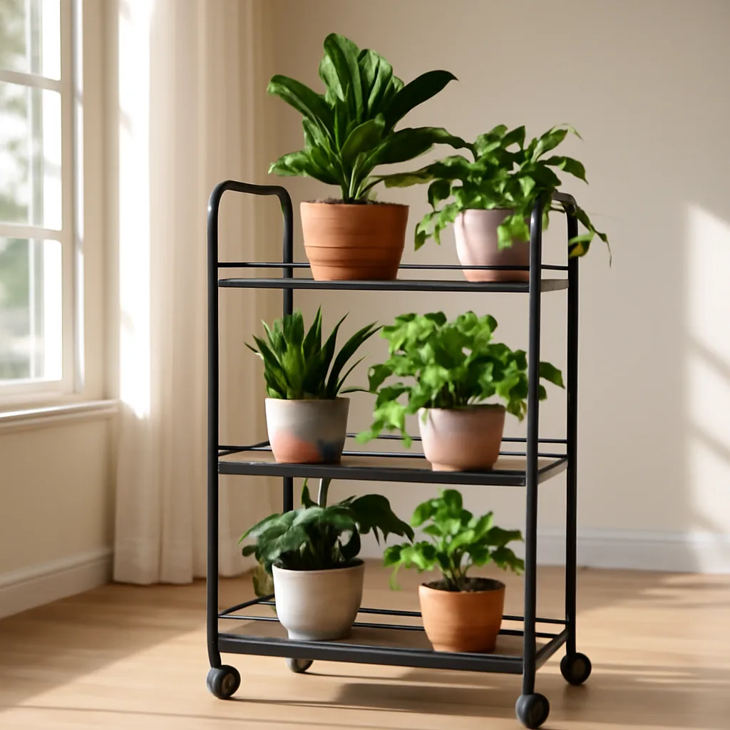 Guide d'achat: Chariot porte-plantes tendance – Utilisation au jardin (IA)