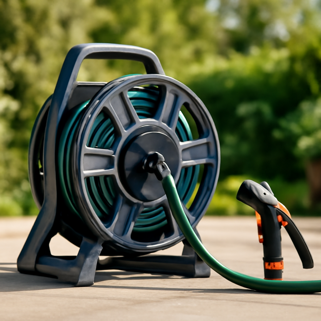 Dévidoir pour tuyau d’arrosage : guide d’achat complet – Utilisation au jardin (IA)