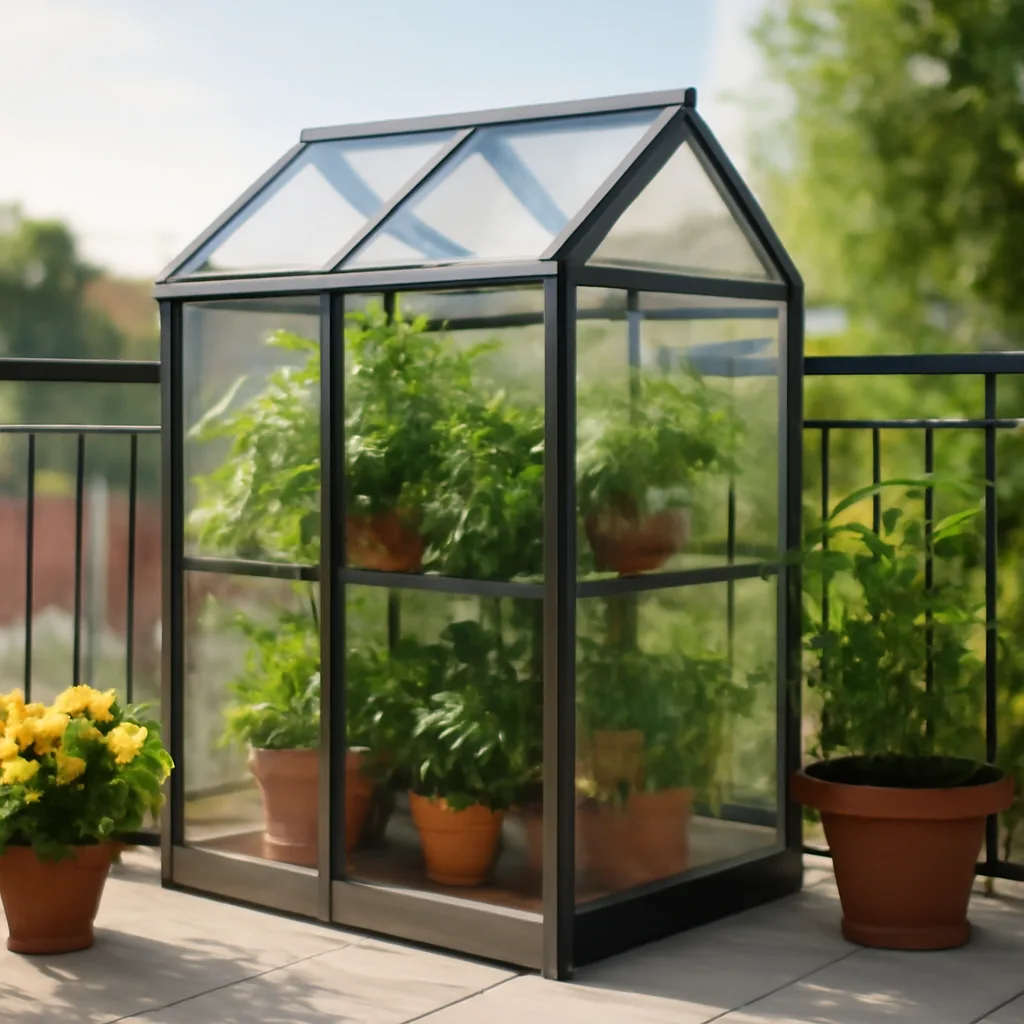 Guide d'achat pour une serre de balcon idéale – Utilisation au jardin (IA)