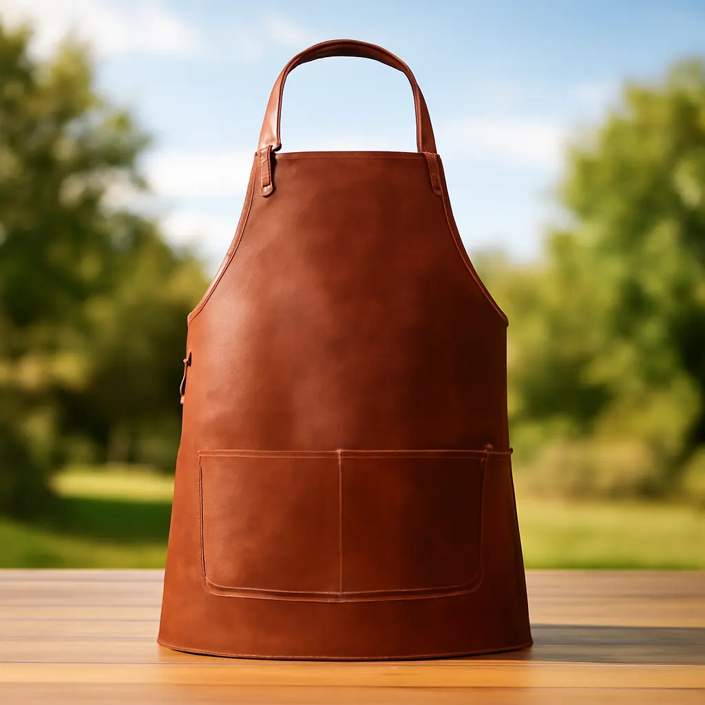 Guide d'achat : tablier de barbecue en cuir idéal – Utilisation au jardin (IA)