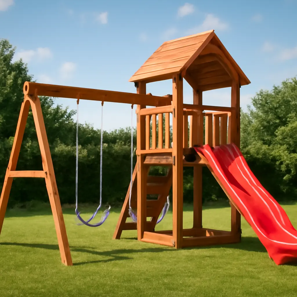 Guide d'achat pour tour de jeux avec balançoire et toboggan – Utilisation au jardin (IA)